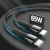 Cabo de carregamento USB Type-C ColorWay CW-CBPDCC040-GR, 65W PD, 1 m, verde
