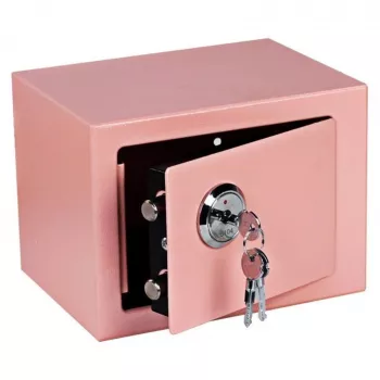Extralink Home | Cofre doméstico | Escritório, cofre para chaves, cofre de segurança, rosa, S-404