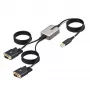 StarTech.com cabo adaptador USB para série de 2 portas de 13ft (4m), parafusos/porcas DB9 substituíveis, retenção COM, USB-A para DB9 RS232, FTDI, proteção ESD nível 4, Windows/macOS/ChromeOS/Linux – construção robusta em TPE