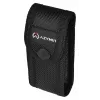 Faca de bolso AZYMUT Izeron multiferramenta — 13 ferramentas, aço inoxidável 420J2/3CR13, fechada 9 cm, 91 g, bolsa de couro para cinto, luz e bússola integradas