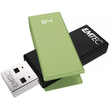 Pen USB Emtec C350 Brick 64 GB USB Type-A preto verde