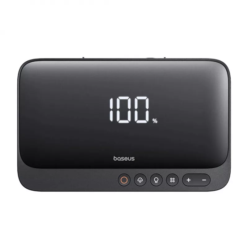 Baseus Super Energy arrancador de bateria para automóvel, 600 A, 6000 mAh, com compressor, preto
