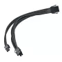 SilverStone PP07E - cabo de extensão de alimentação - PCIe Power 8 pinos (6+2) (M) para PCIe Power 8 pinos (F) - 30 cm - preto (SST-PP07E-