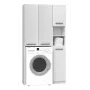 Armário de casa de banho Top-E-Shop MARPOL DD BI – independente, branco, 10 prateleiras