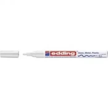 Marcador permanente ponta pincel Edding 751 branco 10 unidades