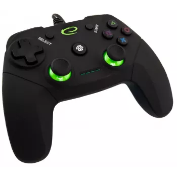 Comando ESPERANZA EGG110K com fio USB com vibração, 12 botões, cabo de 1,5 m — para PC e PS3