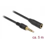 Cabo de áudio DeLOCK 85635 3,5 mm macho para fêmea 5 m preto
