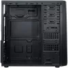 Caixa INTER-TECH B-42 Black Midi Tower, ATX, 2xUSB2.0, faixa LED azul, fonte de alimentação opcional