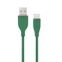 Cabo de carregamento e dados Type-C USB, 1,5 m, verde