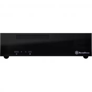 SilverStone MILO ML09 - Desktop - Mini-ITX - sem fonte de alimentação (SFX12V) - preto - USB/áudio (SST-ML09B)