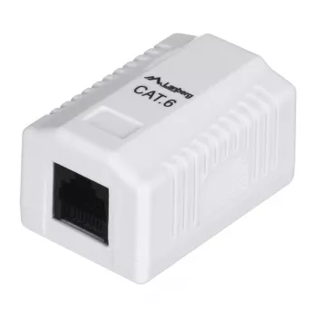 Tomada de rede LANBERG RJ-45 OU6-0001-W, Cat6, branco