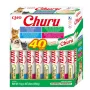 Snacks de comida húmida INABA Churu caixa sortida — atum, 40 × 14 g saquetas de pasta, sem cereais, sem glúten