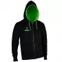 Hoodie com fecho GamersWear SPROUT Basic tamanho M preto/verde