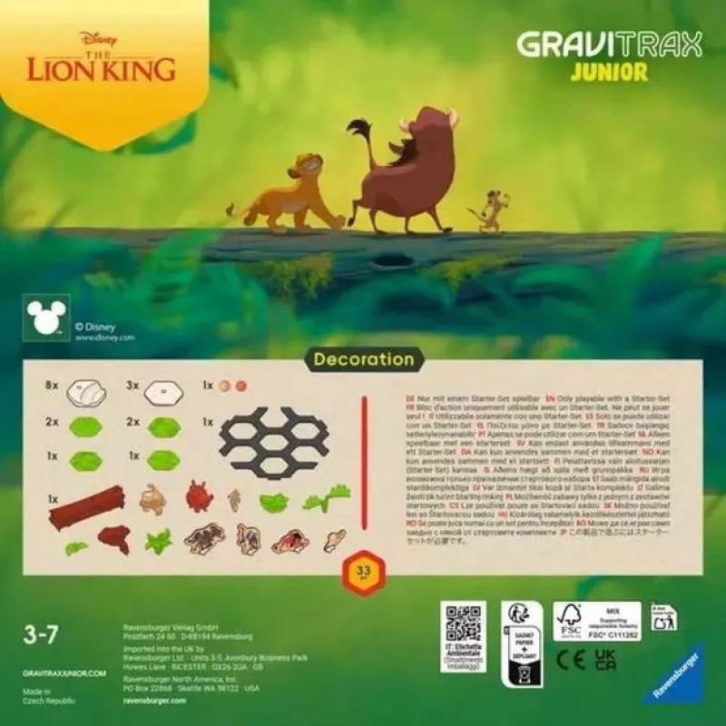 GraviTrax Junior expansão König der Löwen, comboio