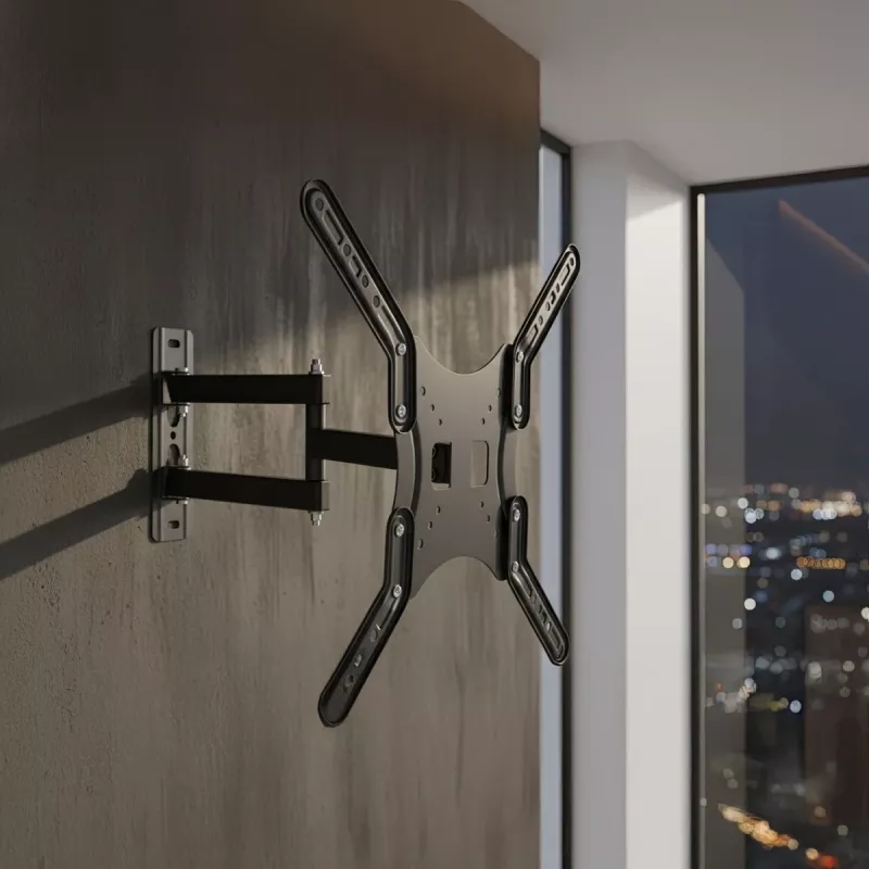 Suporte de parede para TV Maclean MC-759 para ecrãs de 13–55 polegadas, capacidade de carga 30 kg, VESA 75x75–400x400, inclinável e profundidade ajustável