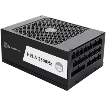 HELA 2500R, fonte de alimentação para PC preta, 4x 12-Pin High Power GPU, 7x PCIe, gestão de cabos, 2500 Watt