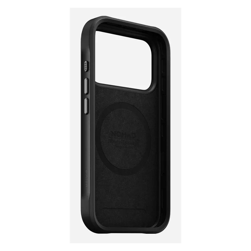 Capa para telemóvel Nomad Rugged Leather Case para iPhone 17 Pro, 6,3 polegadas (16 cm), castanha, pele/TPU/alumínio