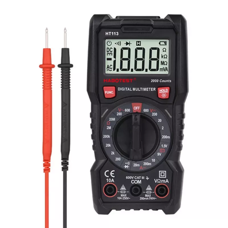 Multímetro digital Habotest HT113 – medição de tensão e corrente AC/DC