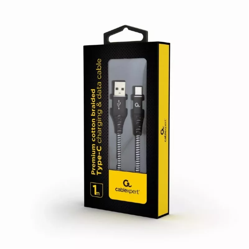 CABO USB-C PARA USB2 1M PRETO/BRANCO/CC-USB2B-AMCM-1M-BW GEMBIRD