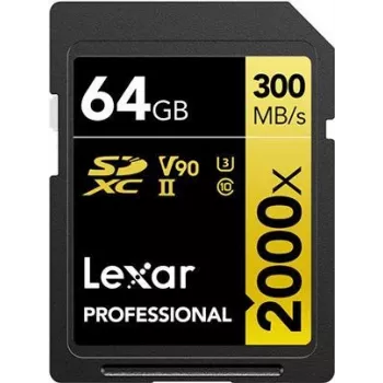 Lexar Professional 2000x SDXC 64GB UHS-II U3 V90 Cartão de memória (LSD2000064G-BNNNG)