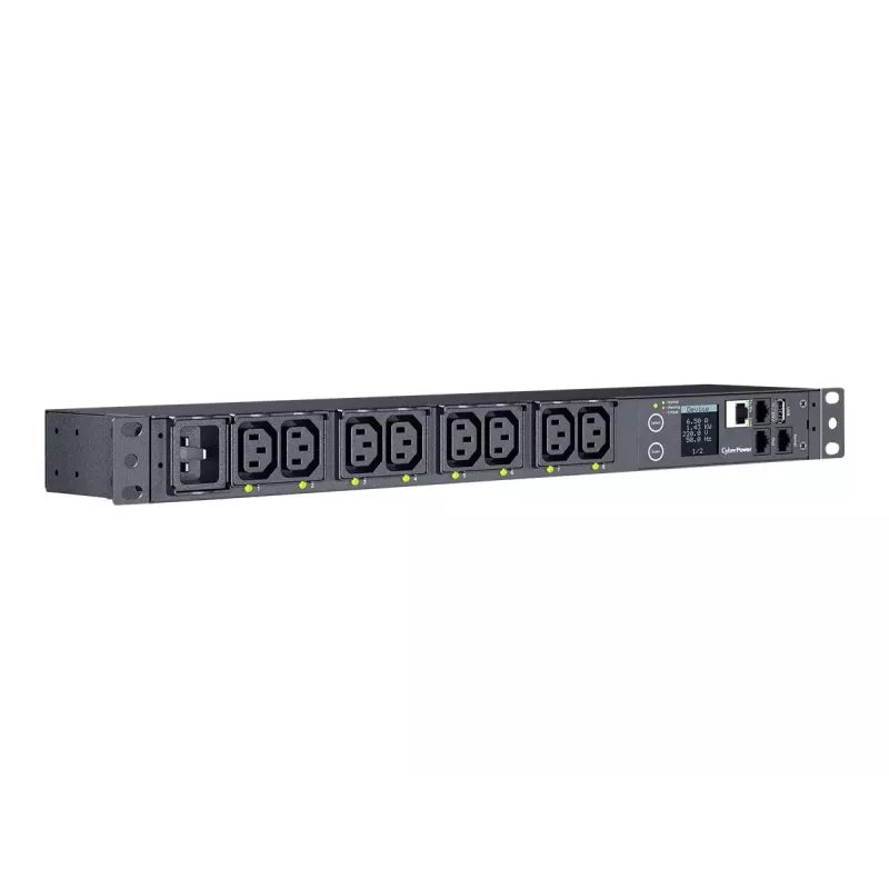 Unidade de distribuição de energia (PDU) CyberPower PDU41005 8 saídas AC 1U preta