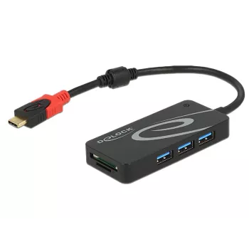 Hub USB DeLOCK USB 3.0 Type-C 3 portas