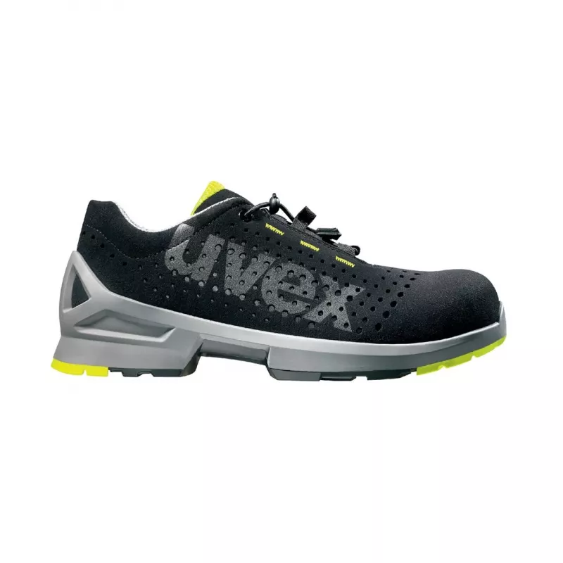 Sapatos de segurança Uvex 8543.8 S1 SRC homem adulto preto PU microveludo