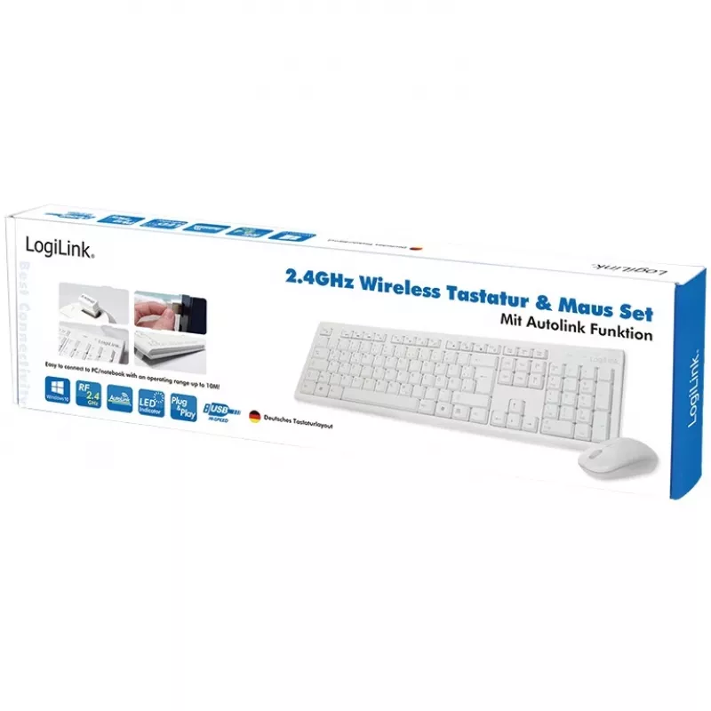 Conjunto de teclado e rato sem fios LogiLink ID0104W