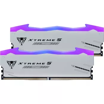DIMM 32 GB DDR5-6400 (2x 16 GB) kit duplo, memória RAM preta, PVXR532G64C32KM, Viper Xtreme 5 MPower RGB, INTEL XMP