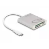 Leitor de cartões DeLOCK 91005 USB 3.2 Gen 1 Type-C cinzento CF MMC MicroSD