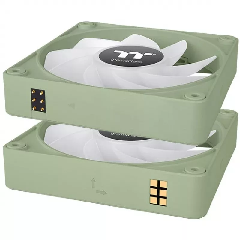 Ventoinhas Thermaltake CT140 EX Reverse ARGB 140mm pack de 3 - Matcha Green