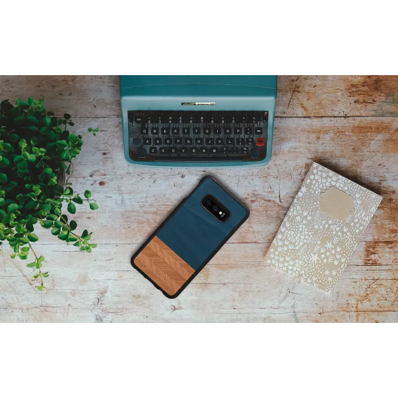 Capa para smartphone Man and Wood para Galaxy S10e — Denim preto capa protetora