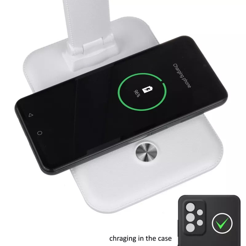 Candeeiro de secretária LED MACLEAN MCE616W 9W com carregador wireless Qi integrado