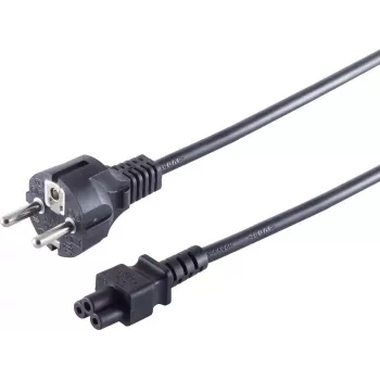 Cabo de alimentação helos 60001 – 1,8 m Schuko (Type F) para ficha C5 de 3 polos