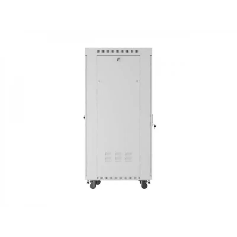 Armário rack de chão LANBERG 19 polegadas 32HE 600×800 mm cinzento com porta de vidro e LCD (embalagem plana)