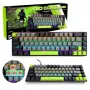 Teclado mecânico MEDIA-TECH MT1260 Red Core MX60, fator de forma 60%, interruptores CHERRY MX Red, iluminação RGB, USB, verde