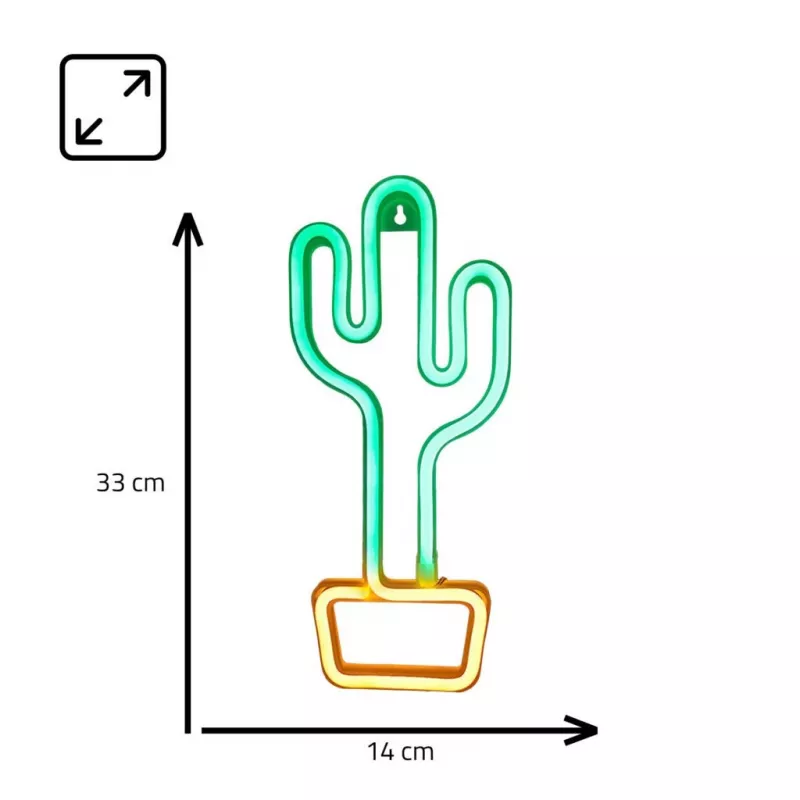 Luzes néon MANTA SNL07GN verde amarelo estilo cato decorativa LED néon