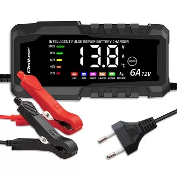 Carregador 12V 6A retificador com função de reparação