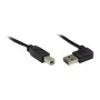 Cabo de ligação GoodConnections USB 2.0 EASY ficha A angular para ficha B, preto, 3m