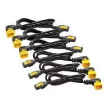 Conjunto de cabos de alimentação APC (6 unid.), bloqueáveis, C13 para C14 (ângulo de 90°), 1,2 m