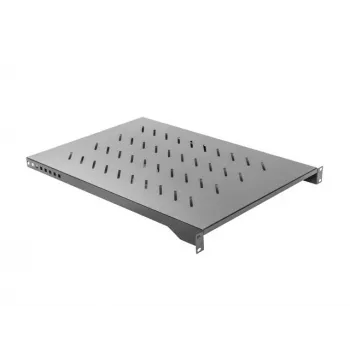 Prateleira para rack LANBERG AK-1010-B para armários de 19 polegadas, 1U, 482,6×750×45 mm, carga máx. 15 kg, preto