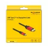 DeLOCK Cabo USB-C para DisplayPort 8K 30Hz HDR 1m Vermelho