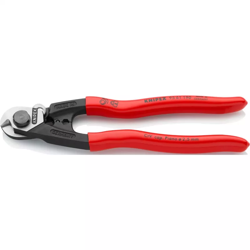 Knipex 95 61 190 tesoura para cabos de aço, 190 mm