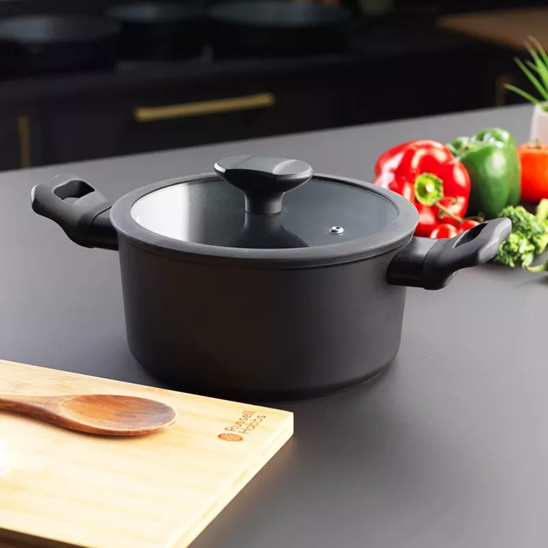 Panela Russell Hobbs RH01863EU7 20 cm Crystaltech panela em aço inoxidável com tampa de vidro