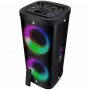 Altifalante portátil SVEN PS-930, preto, potência de saída 2x75W (RMS), TWS, Bluetooth, FM, USB, microSD, ecrã LED, bateria de lítio