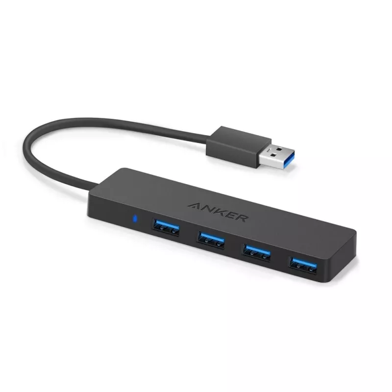 Hub USB Anker Innovations A7516016 USB 3.2 Gen 1 Type-A 5000 Mbit/s Preto