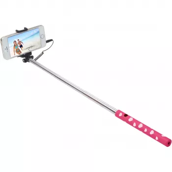 Ultron Selfie Hot Shot rosa – 15 – 45 cm pau de selfie com disparador de câmara no punho – para smartphones como Samsung Galaxy, iPhone e outros (173951)