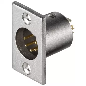 Wentronic Goobay ficha de microfone para embutir com contactos dourados - 5 pinos (11966)