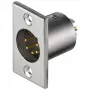 Wentronic Goobay ficha de microfone para embutir com contactos dourados - 5 pinos (11966)