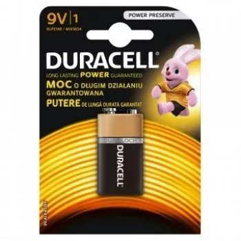 Pilha Duracell 9V embalagem individual 9VDUR BT0009